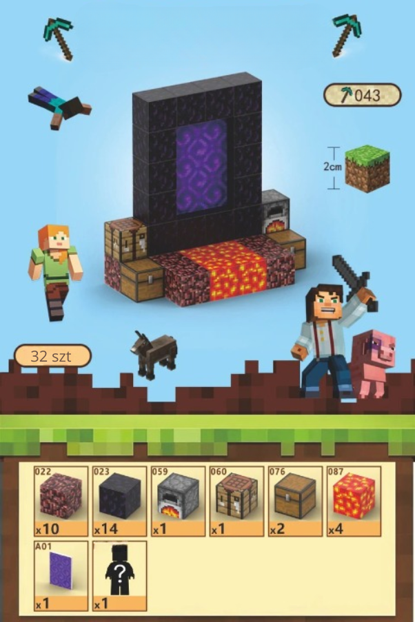 Magnetyczne klocki Minecraft