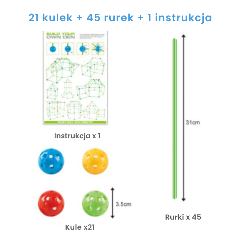 Zestaw do budowania Fortecy Bystrezabawki®