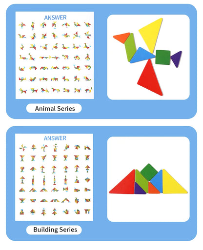 Magnetyczny Tangram - układanka dla dzieci