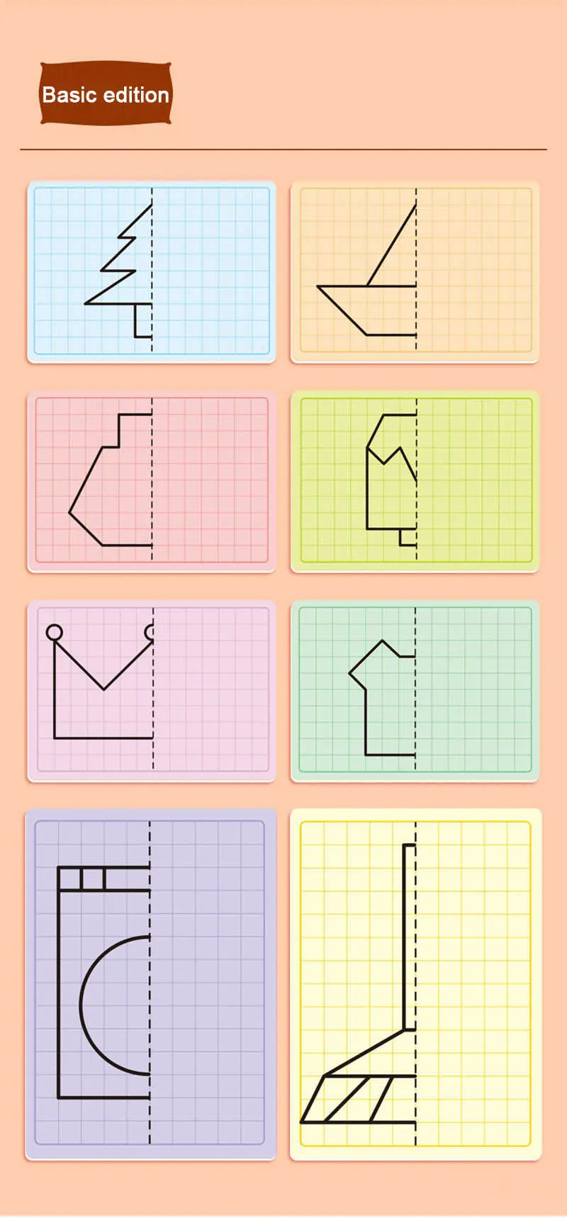 15 dwustronnych zmazywalnych kart - 30 wzorów Bystrezabawki®