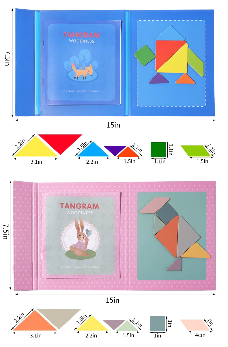 Magnetyczny Tangram - układanka dla dzieci