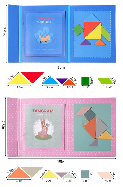 Magnetyczny Tangram - układanka dla dzieci
