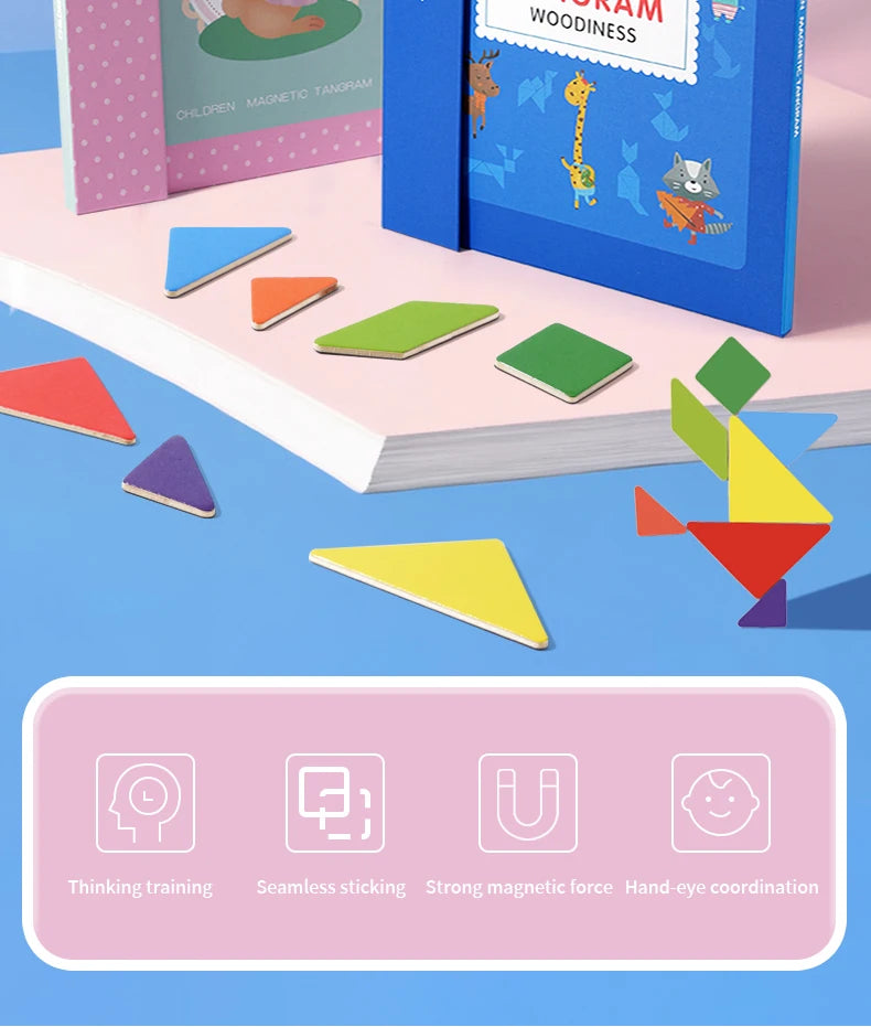 Magnetyczny Tangram - układanka dla dzieci