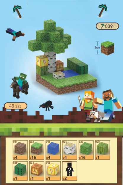 Magnetyczne klocki Minecraft