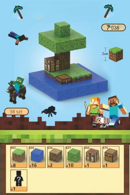 Magnetyczne klocki Minecraft